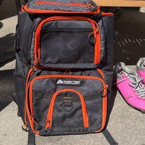 Ozark Trail Black Backpack with Orange Accents